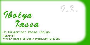 ibolya kassa business card